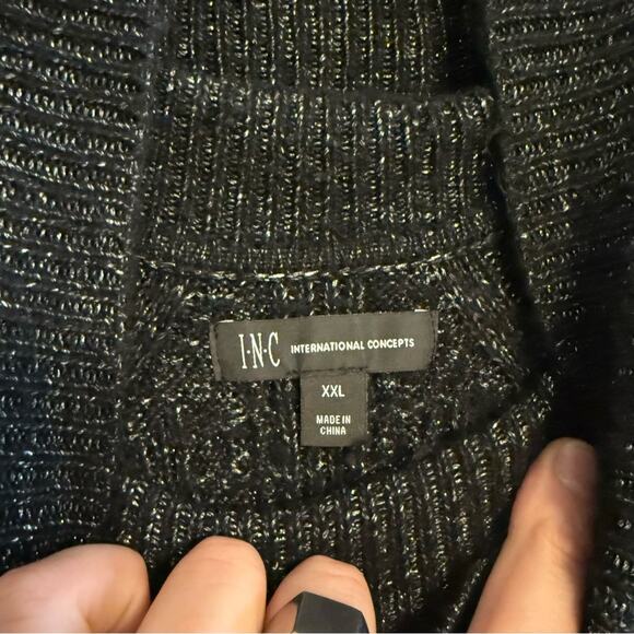 INC Mens Metallic Cable Knit Turtleneck Size XXL - Picture 6 of 6